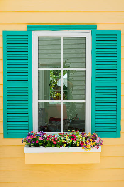 istock Colorful wooden windows 507571756