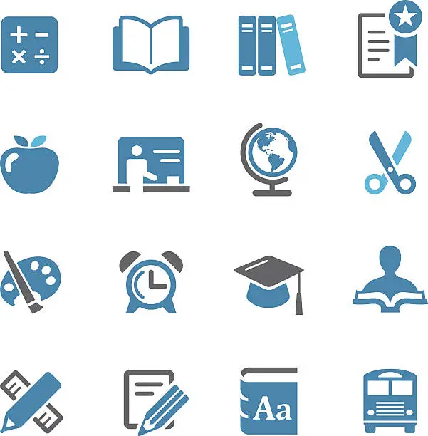 Vector illustration of Education Icon Set - Conc Series