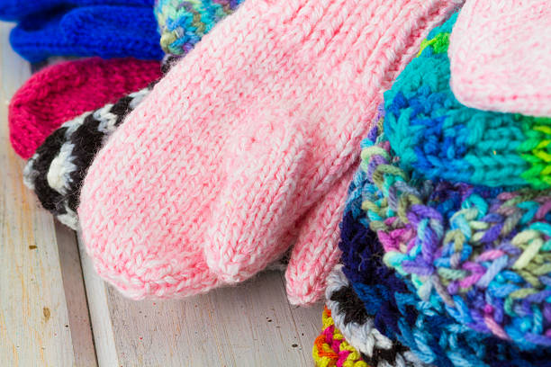 istock Handmade Knitted Mittens, Hats and Slippers 507573008