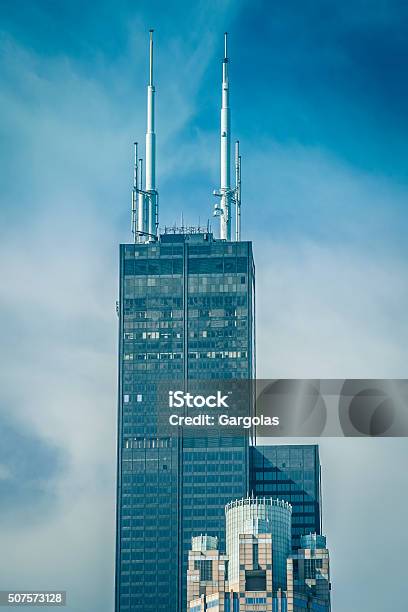 The Willis Tower Chicago Illinois Stock Photo - Download Image Now - Antenna - Aerial, Communications Tower, Willis Tower