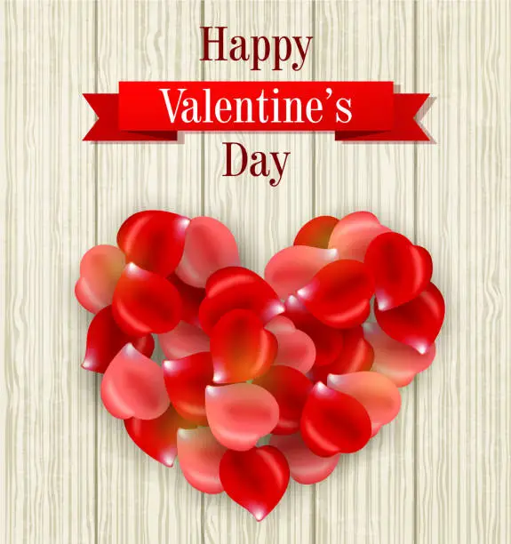 Vector illustration of Romantic Valentine card