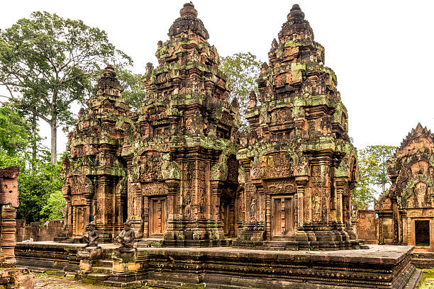 banteay srei-cidadela das mulheres - srei - fotografias e filmes do acervo