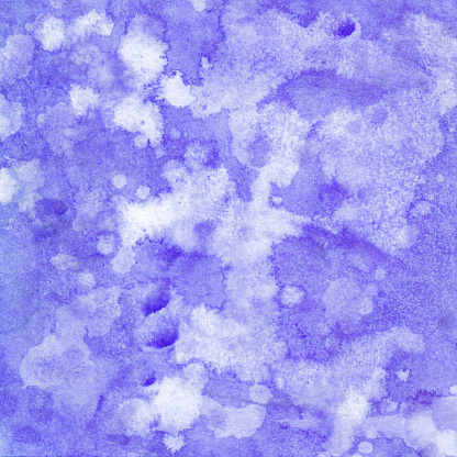 A background hand painted with watercolor and ink. The prominent colors are hues of lavender purple. There is a mottled texture throughout the painting.