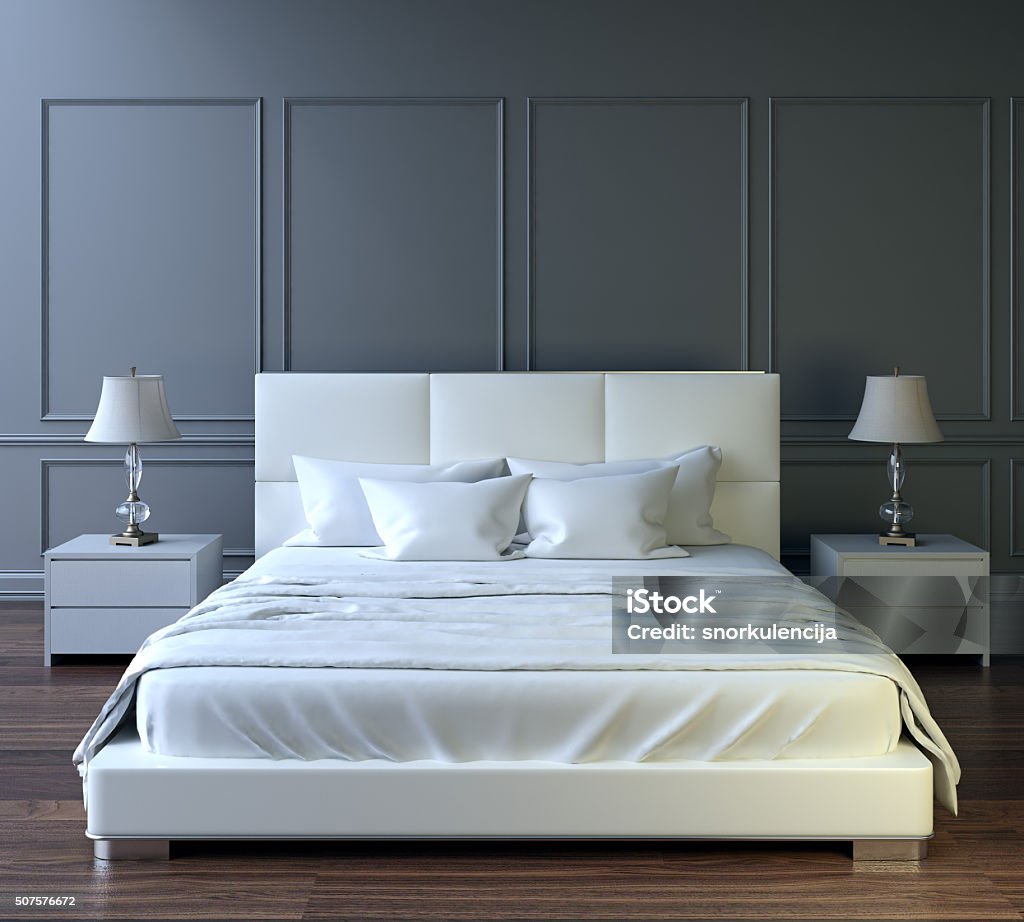 Modern Bedroom Design Stock Photo - Download Image Now - Bedroom ...