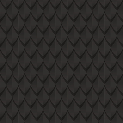 Black dragon scales seamless background texture.  Dragon skin seamless texture. Vector illustration