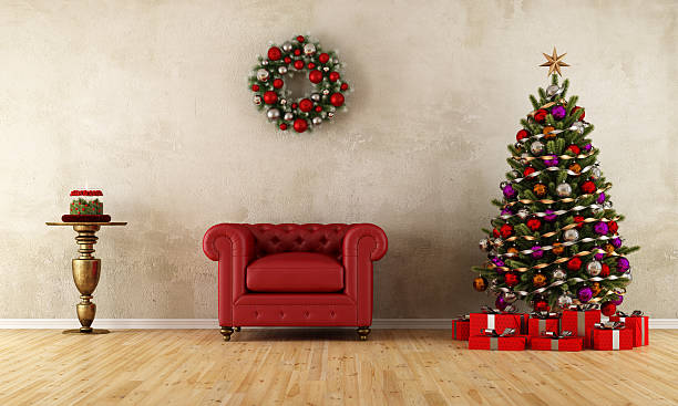 istock Elagant room with xmas decoration 507578931