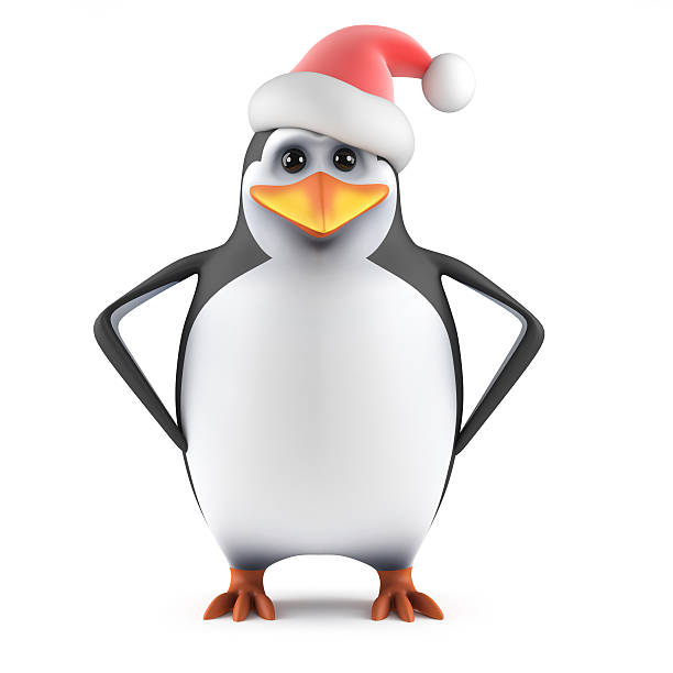 istock 3d Santa penguin with hands on hips 507579199