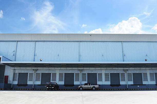 istock Dock of the logistic warehouse 507579325