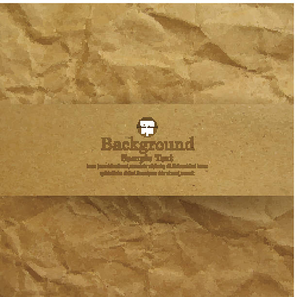 tekstura tło brązowego papieru z recyklingu. - brown background cardboard striped pattern stock illustrations