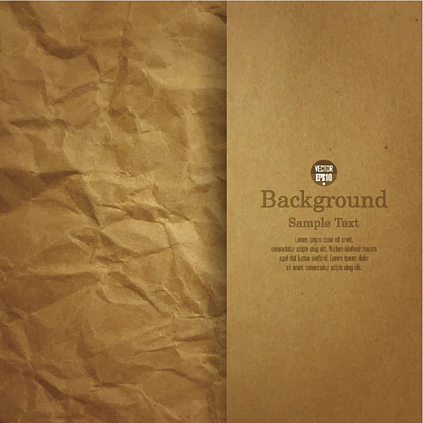 strukturierte recyceltem brown paper hintergrund. - packpapier stock-grafiken, -clipart, -cartoons und -symbole