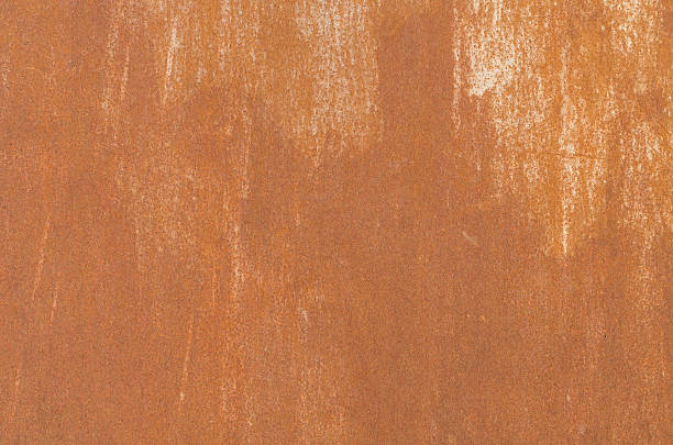 warunki klimatyczne blachy stalowej (corten stali) wzór - textured steel rust red zdjęcia i obrazy z banku zdjęć