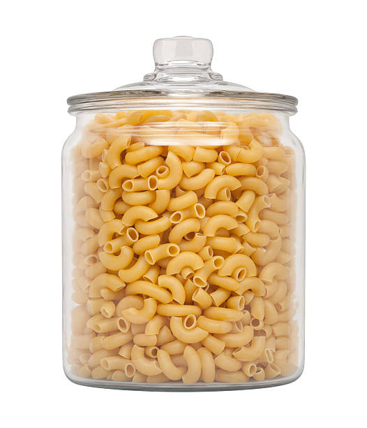 istock Elbow Macaroni in a Glass Apothecary Jar 507581504