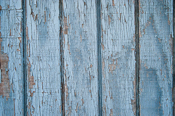 Blue Textured and abstract wood paint weathered natural pattern stock photo