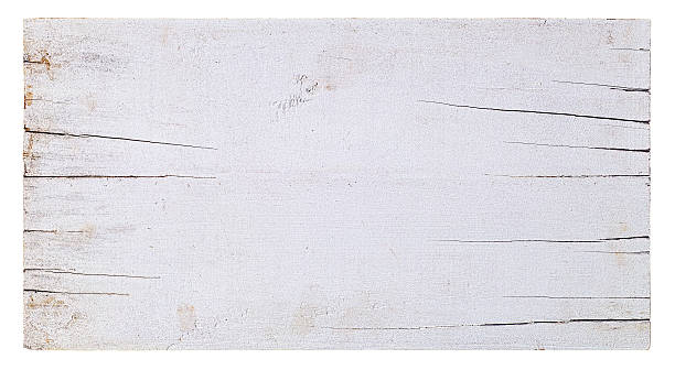 istock Old piece of white weathered wood board. 507618847