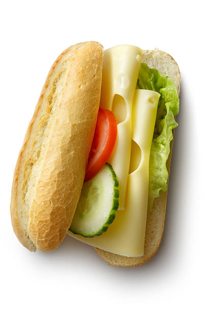 istock Sandwiches: Cheese Sandwich Isolated on White Background 507618871