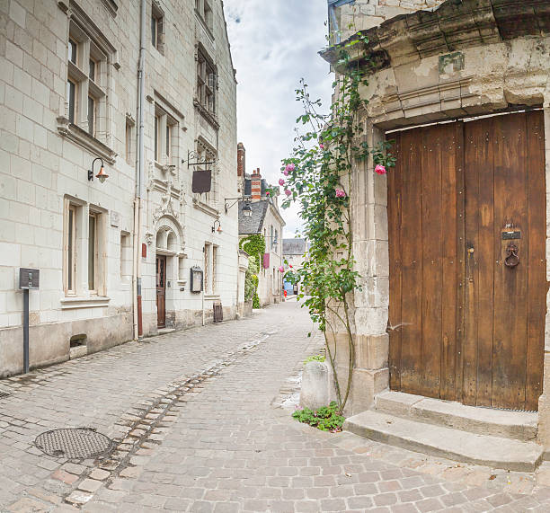 chinon alley - chinon fotografías e imágenes de stock