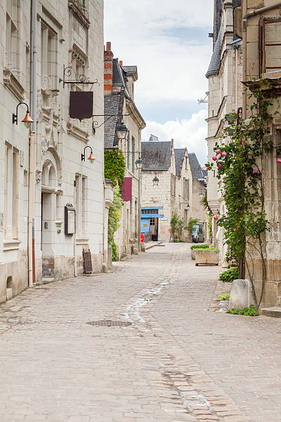 chinon alley - chinon fotografías e imágenes de stock