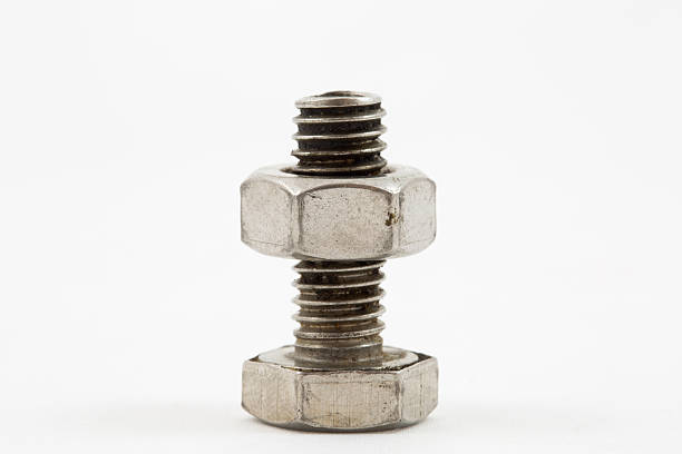 screw isolated on the white backgrounds stock photo