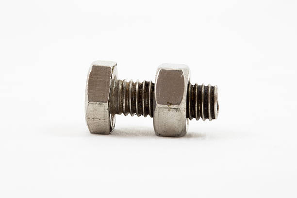 screw isolated on the white backgrounds stock photo