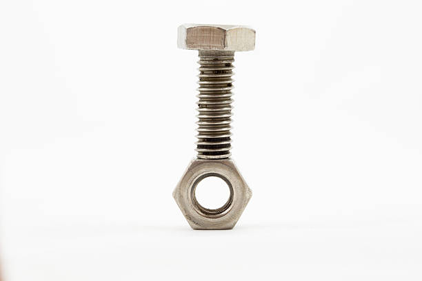 screw isolated on the white backgrounds stock photo