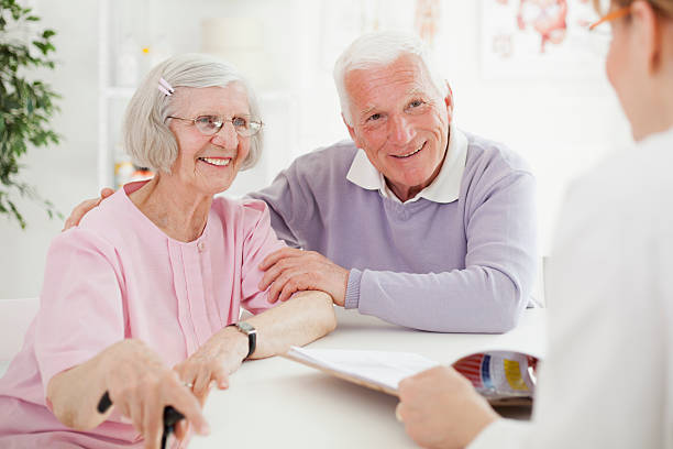 istock Senior couple visiting doctor. 507620361