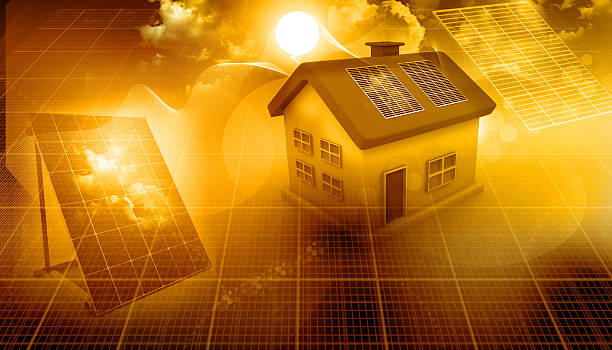 istock 3d render of a house with solar panels 507623059