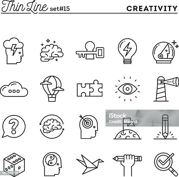 La Créativité Et Limagination La Résolution De Problèmes Votre Puissance Et Bien Plus Encore Pas Vecteurs libres de droits et plus d'images vectorielles de Icône