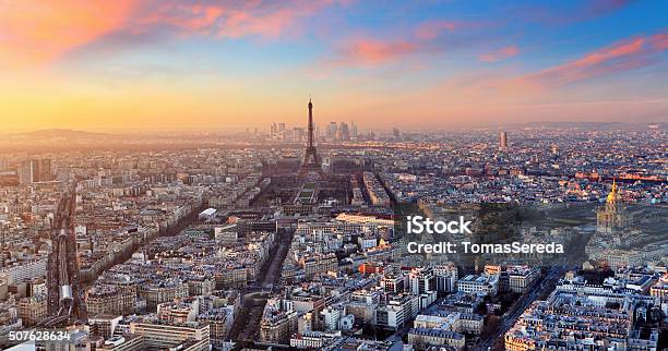 Paris France Stock Photo - Download Image Now - Paris - France, Urban Skyline, Aerial View