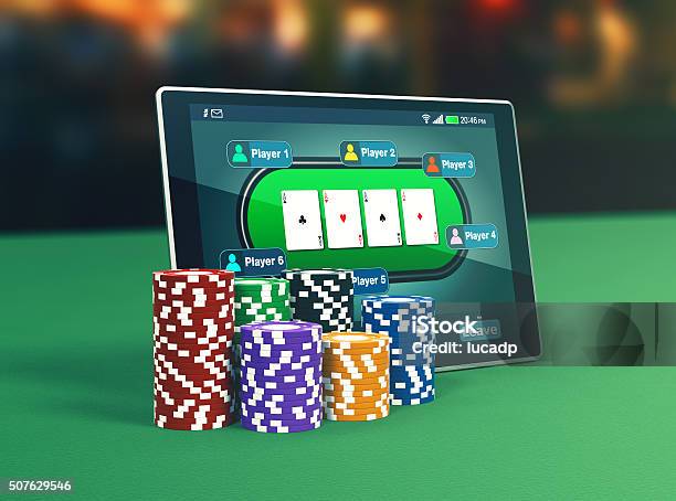 Poker Online Stock Photo - Download Image Now - Ace, Casino, Communication