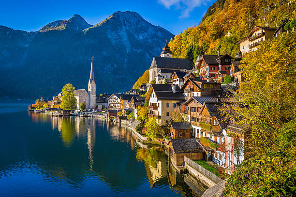 istock Hallstatt mountain village in fall, Salzkammergut, Austria 507630936