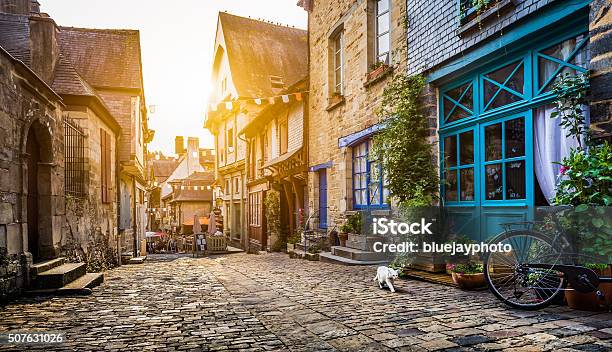 Old Town In Europe At Sunset With Retro Vintage Filter Stock Photo - Download Image Now