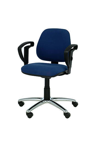 istock blue office chair on white background 507633856