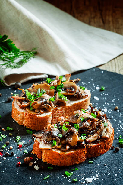 istock Sandwiches with mushrooms and green onion 507634526
