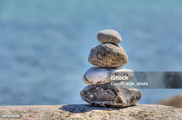 Stone Pyramid Stock Photo - Download Image Now - Life Balance, Balance, Beach