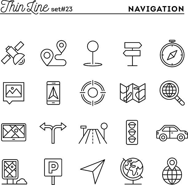 ilustrações, clipart, desenhos animados e ícones de navegação, caminho, mapas, tráfego e muito mais - direction arrow sign globe planet