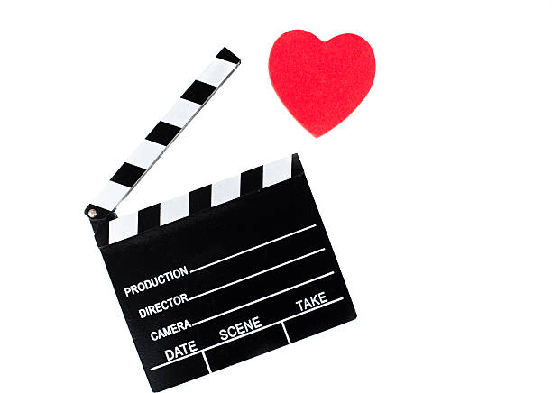 istock Movie clapper board and red heart isolated 507638850