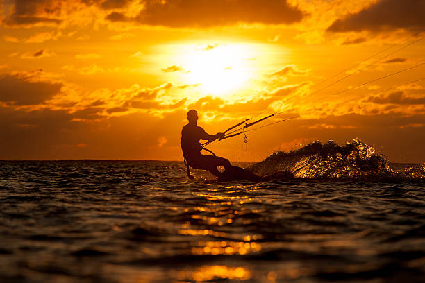 kiter de mão - sand river - fotografias e filmes do acervo