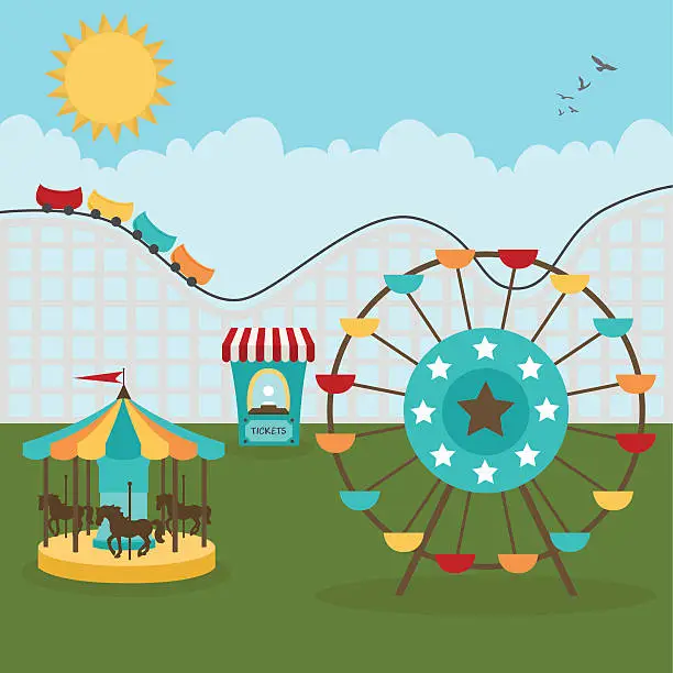 Vector illustration of Day at the Fair