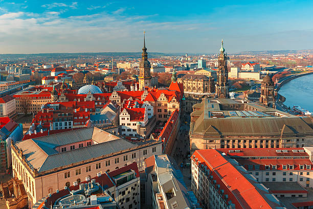 istock Aerial view of roofs Dresden, Germany 507640356