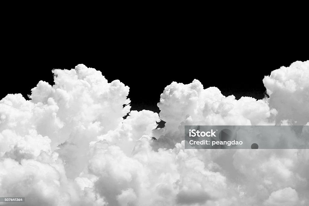 White cloud auf schwarzem Hintergrund - Lizenzfrei Wolke Stock-Foto