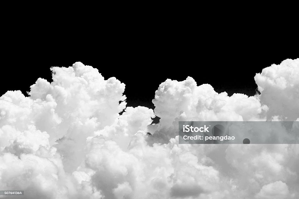White cloud on black background Cloud - Sky Stock Photo
