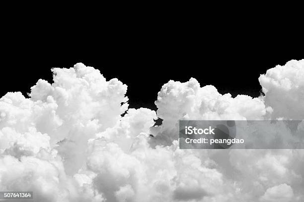 White Cloud On Black Background Stock Photo - Download Image Now - Cloud - Sky, Cloudscape, Remote Location