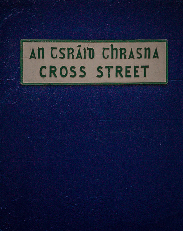 Street name sign in Galway, Ireland