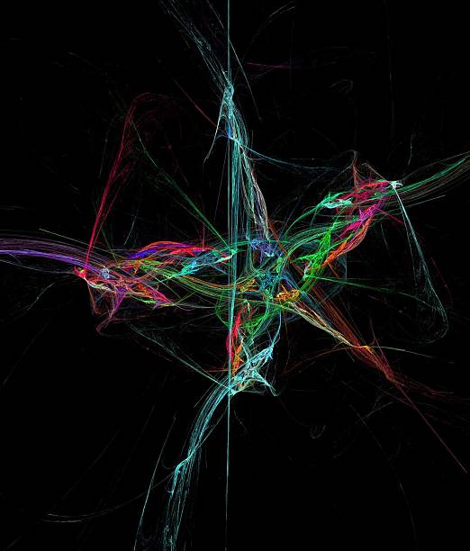 istock digital fractal on black background 507654875