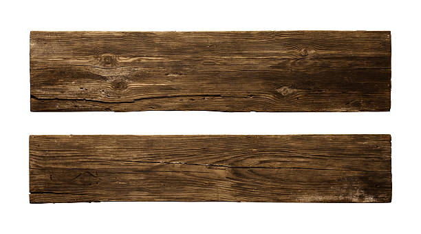 istock Old Wood plank, isolated on white background 507655377