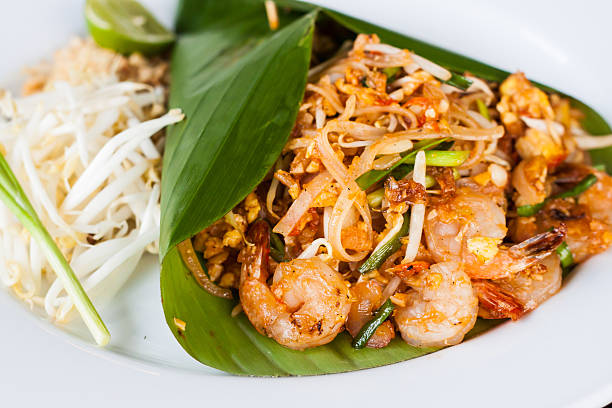 istock pad thai, thai style noodle with shrimp 507656519