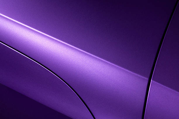 Lilac sedan bodywork Surface of lilac sport sedan car, detail of metal hood, fender and door of vehicle bodywork car bodywork stock pictures, royalty-free photos & images