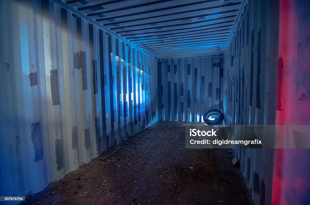 Old Container Inside Cargo Container Interior Old Obsolete Cargo Container With Rusty Stock ...
