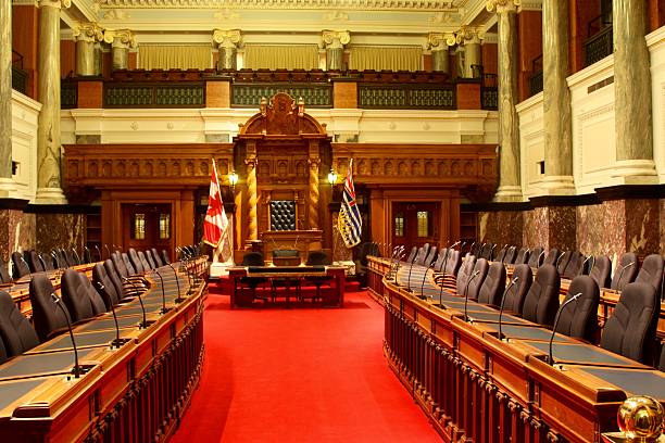 Parliament Chambers inside the British Columbia Legislative building in Victoria Canada where laws are made
