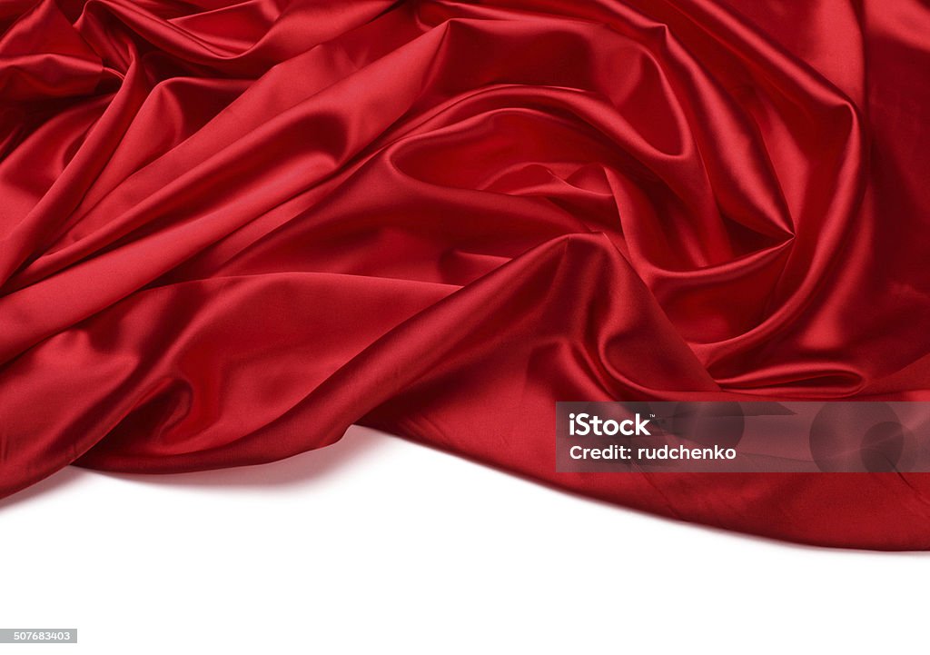 red silk fabric background - Royaltyfri Röd Bildbanksbilder